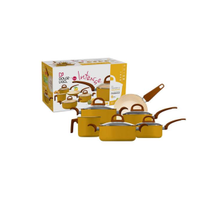 Conjunto De Panelas Intense 6 Peças Alci4815 Mostarda - Euro Home